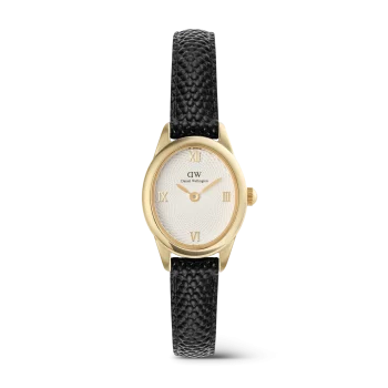 Daniel Wellington Ladies Ophelia Black Leather Strap Watch