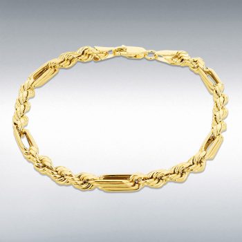9ct Yellow Gold Figarope Bracelet