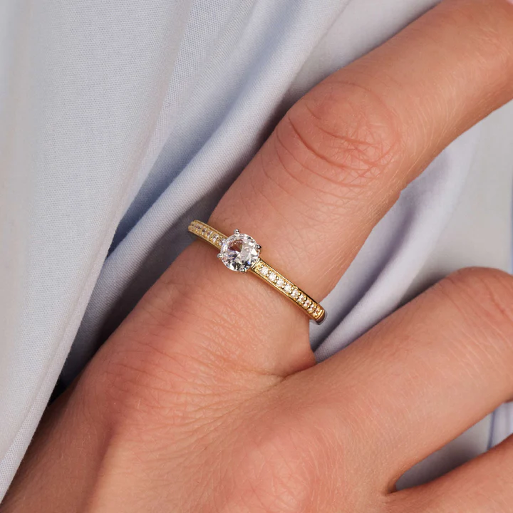 Ti Sento Milano Two-Tone Soliatire Ring