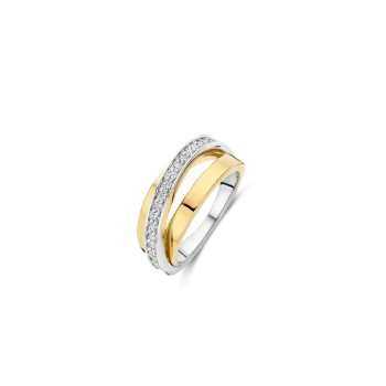 Ti Sento Milano Two-Tone Crossover Ring