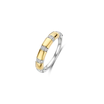 Ti Sento Milano Two-Tone Striped Ring