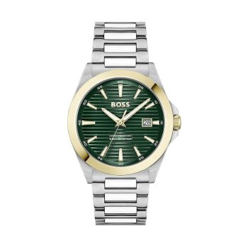 Boss Gents Two-Tone Green Dial Watch