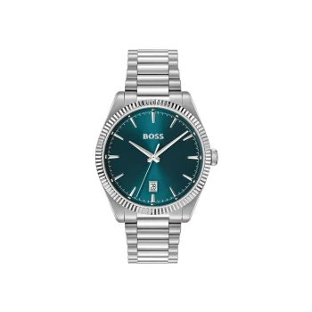 Boss Gents Silver Bracelet Strap Blue Dial Watch