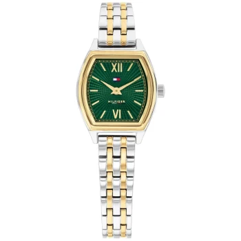Tommy Hilfiger Ladies Two-Tone Green Dial Watch