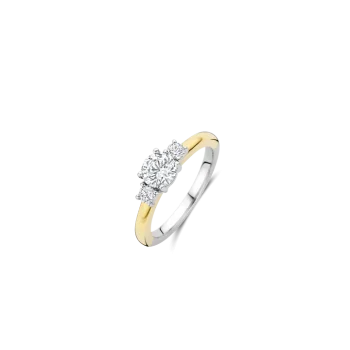 Ti Sento Milano Gold Three Stone Ring