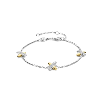 Ti Sento Milano Two-Tone Kiss Charm Bracelet