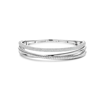 Ti Sento Milano Silver Criss Cross Bangle