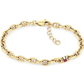 Tommy Hilfiger Ladies Gold Coffee Bean Link Bracelet
