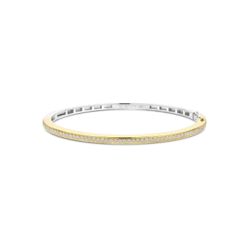 Ti Sento Milano Gold Cubic Zirconia Bangle