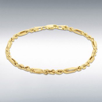 9ct Yellow Gold Figarope Bracelet