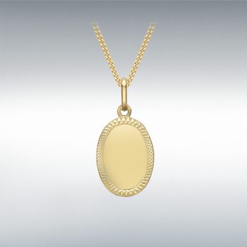 9ct Yellow Gold Oval Pendant