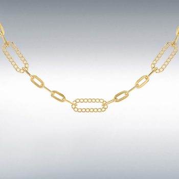 9ct Yellow Gold Paper Link Necklet