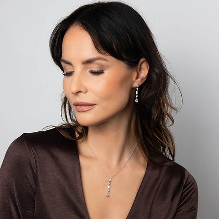 Diamonfire Elongated Cubic Zirconia Earrings