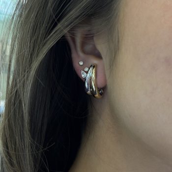 Absolute Two-Tone Hoop Earring