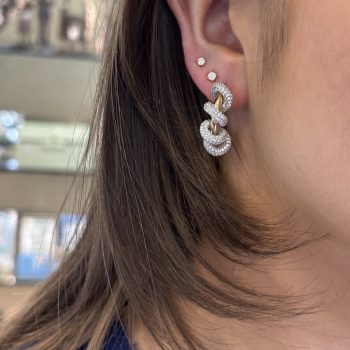 Absolute Two-Tone Spiral Hoop Earrings