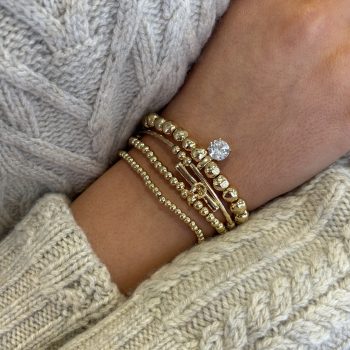 Absolute Gold Elasticated Charm Bracelet