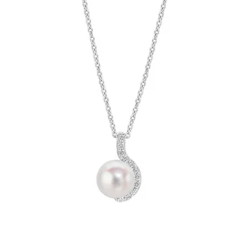 Diamonfire Half Halo Pearl Pendant