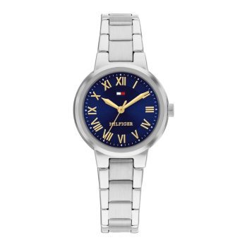 Tommy Hilfiger Ladies Silver Navy Dial Watch