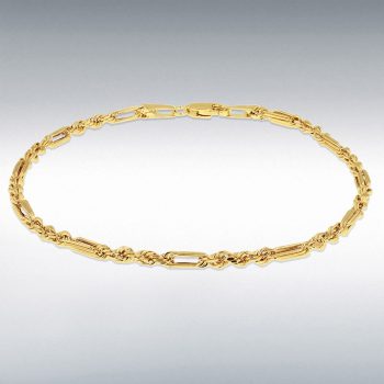 9ct Yellow Gold Figarope Bracelet