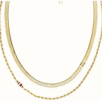 Tommy Hilfiger Gold Double Layer Necklace