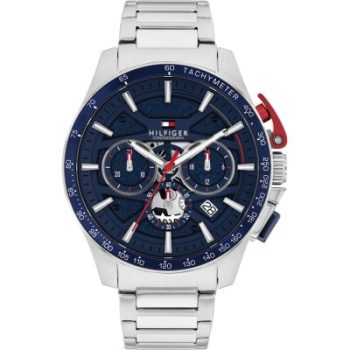 Tommy Hilfiger Gents Silver Navy Dial Watch