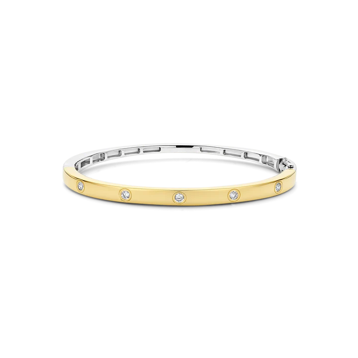 Ti Sento Milano Gold Stone Set Bangle