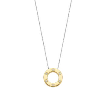 Ti Sento Milano Two-Tone Open Circle Pendant