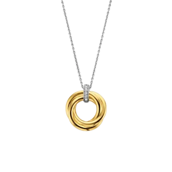 Ti Sento Milano Two-Tone Twisted Circle Pendant