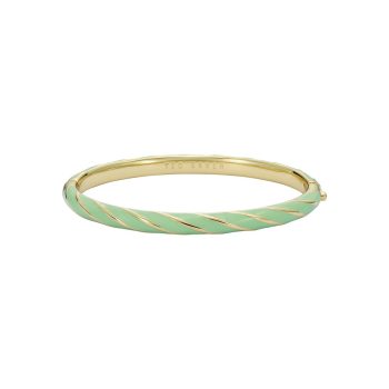 Ted Baker Gold Mint Green Enamel Twist Bangle