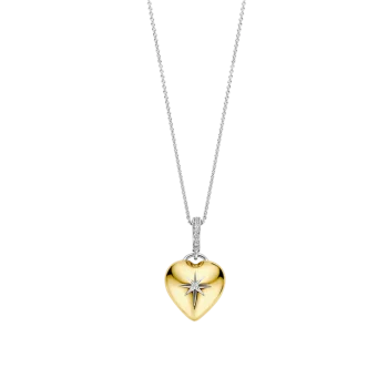 Ti Sento Two-Tone Heart Pendant