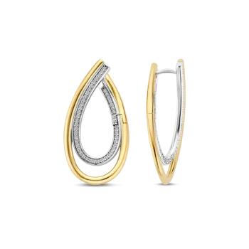 Ti Sento Milano Two-Tone Open Oval Earrings