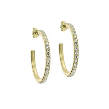 Ted Baker Gold Crystal Hoop Earrings