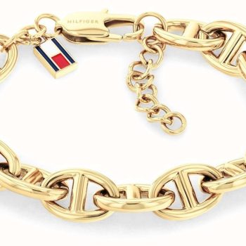 Tommy Hilfiger Ladies Gold Coffee Bean Link Bracelet