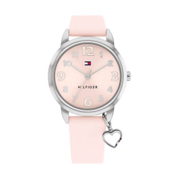Tommy Hilfiger Girls Pink Rubber Strap Watch