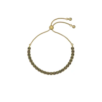 Ted Baker Gold Black Tennis Slider Bracelet