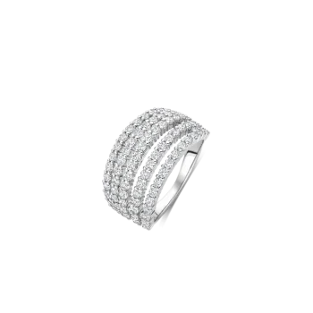 Ti Sento Milano Silver Dome Cluster Ring