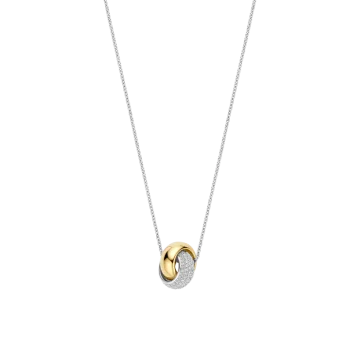 Ti Sento Milano Two-Tone Interwoven Circles Pendant