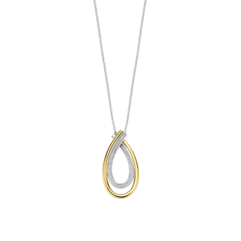 Ti Sento Milano Two-Tone Open Tear Drop Pendant