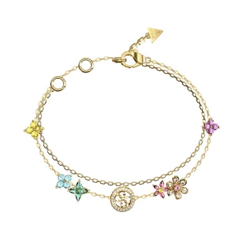 Guess Gold Multi Coloured Charm Bracelet