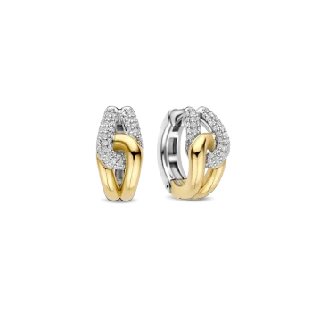 Ti Sento Milano Two-Tone Linked Hoop Earrings