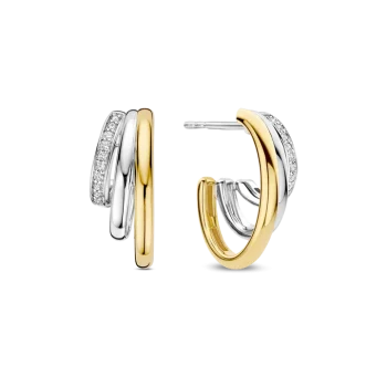 Ti Sento Milano Two-Tone 3 Layer Hoop Earrings