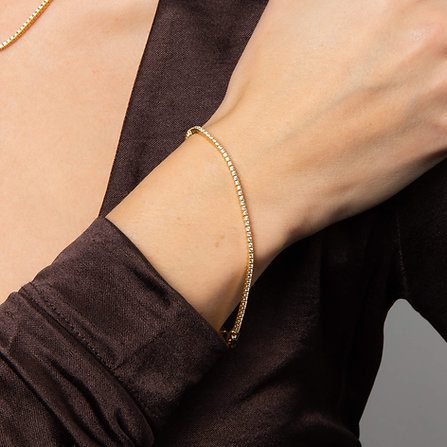 Diamonfire Gold Plated Tennis Bracelet