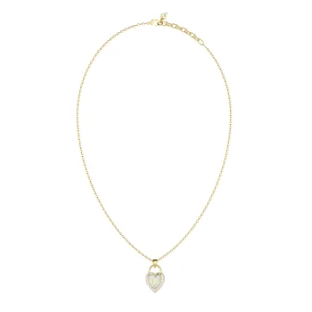 Guess Gold Mother of Pearl Heart Pendant