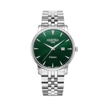 Roamer Gents Silver Green Dial Classico Watch