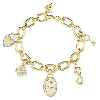 Guess Gold Multi Charm Bracelet