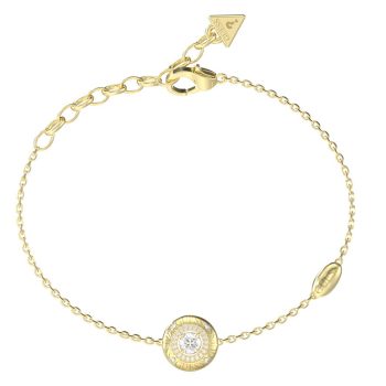 Guess Gold Pave Round Bracelet