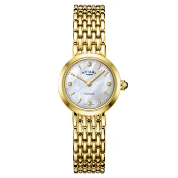 Rotary Ladies Gold Rotary Heritage Diamond Watch