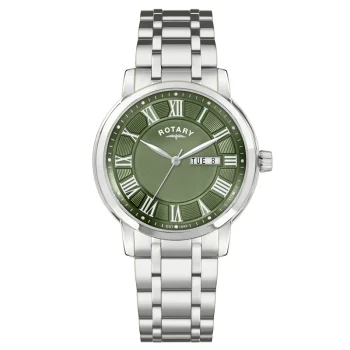 Rotary Gents Silver Heritage Green Dial Watch