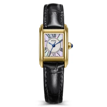 Rotary Ladies Heritage Astoria Black Leather Strap Watch