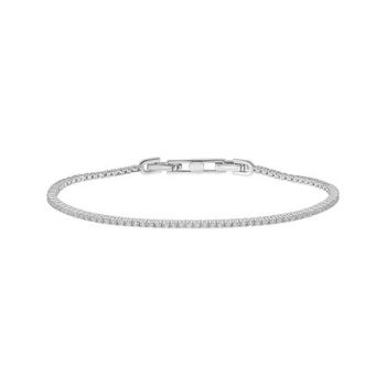 Diamonfire Silver Thin Tennis Bracelet